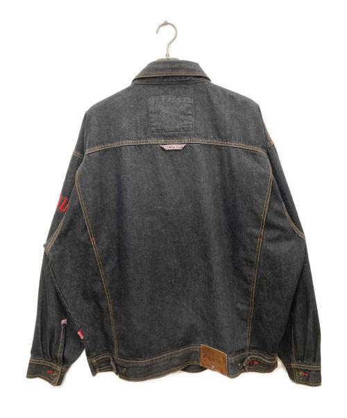 FUBU（フブ）FUBU (フブ) ビッグシルエット刺繍デニムジャケット インディゴ サイズ:XXLの古着・服飾アイテム