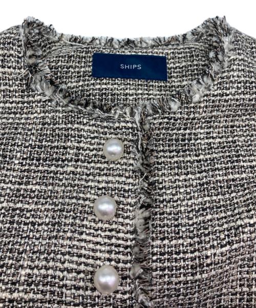 SHIPS（シップス）SHIPS (シップス) ツイードジャケット グレー サイズ:36の古着・服飾アイテム