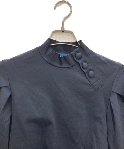 KOLOR（カラー）KOLOR (カラー) チャイナボタンハイネックシャツ ブラック サイズ:Ｌの古着・服飾アイテム