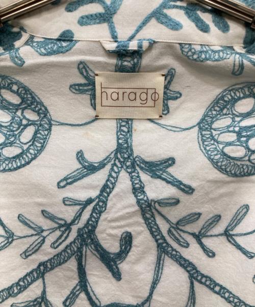 harago（ハラゴ）harago (ハラゴ) 刺繍ジャケット ブルー×ホワイト サイズ:ＸＳの古着・服飾アイテム