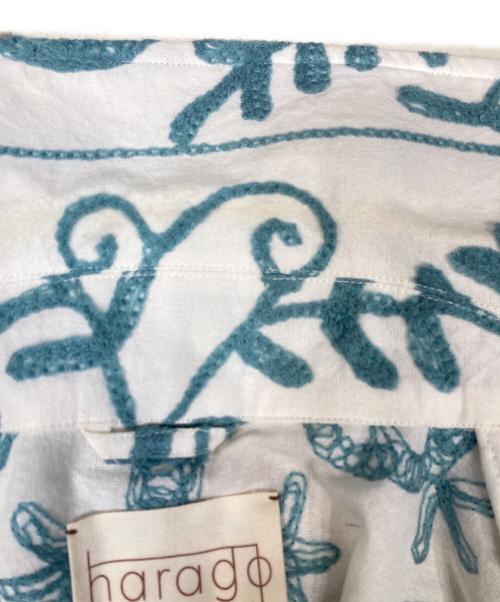 harago（ハラゴ）harago (ハラゴ) 刺繍ジャケット ブルー×ホワイト サイズ:ＸＳの古着・服飾アイテム