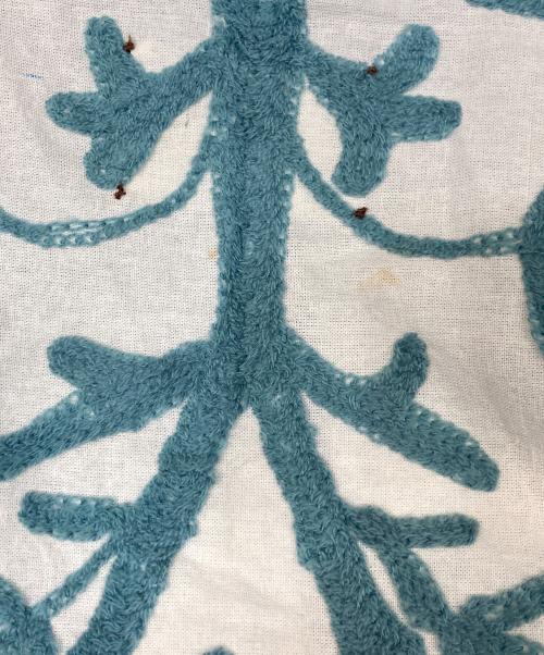 harago（ハラゴ）harago (ハラゴ) 刺繍ジャケット ブルー×ホワイト サイズ:ＸＳの古着・服飾アイテム