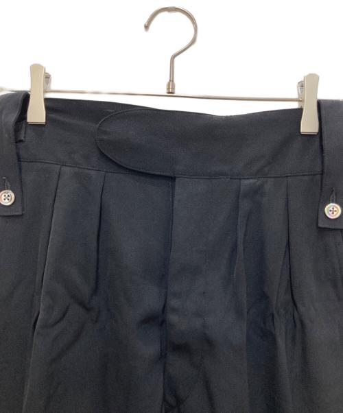 NEAT（ニート）NEAT (ニート) 2タックトラウザーズ ブラック サイズ:ＸＳの古着・服飾アイテム