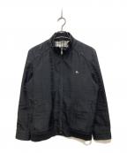 BURBERRY BLACK LABELバーバリーブラックレーベル）の古着「ジップアップチェックジャケット」｜ブラック