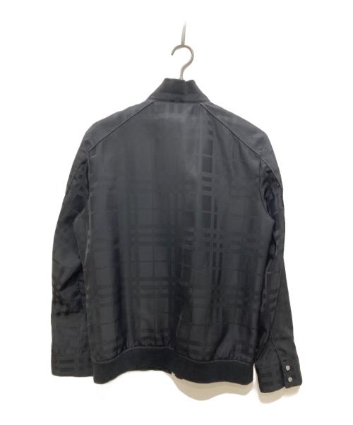BURBERRY BLACK LABEL（バーバリーブラックレーベル）BURBERRY BLACK LABEL (バーバリーブラックレーベル) ジップアップチェックジャケット ブラック サイズ:Ｌの古着・服飾アイテム