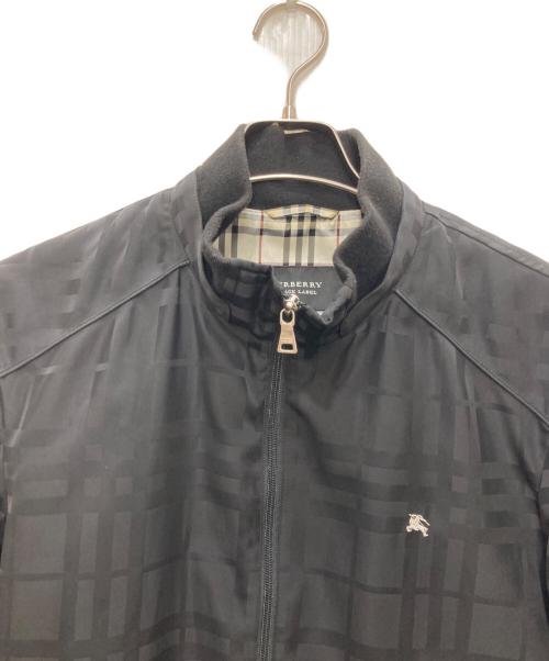BURBERRY BLACK LABEL（バーバリーブラックレーベル）BURBERRY BLACK LABEL (バーバリーブラックレーベル) ジップアップチェックジャケット ブラック サイズ:Ｌの古着・服飾アイテム