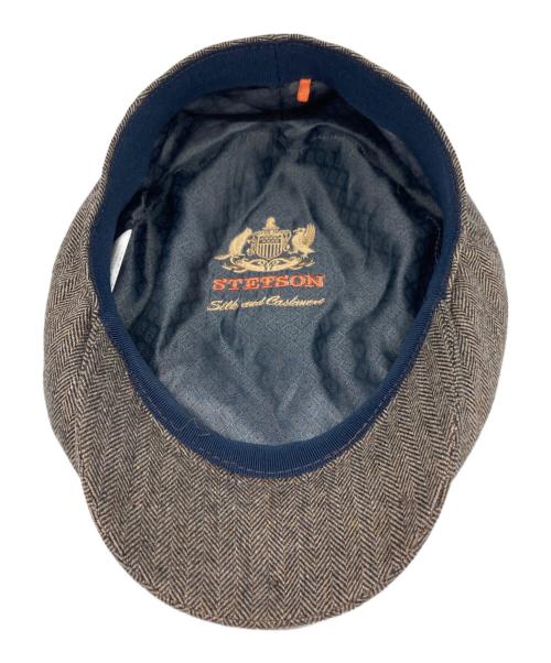 STETSON（ステットソン）STETSON (ステットソン) カシミヤ混ヘリンボーンキャスケット ベージュの古着・服飾アイテム