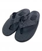 ISLAND SLIPPER×BEAMSアイランドスリッパ×ビームス）の古着「別注レザー トング サンダル」｜ブラック