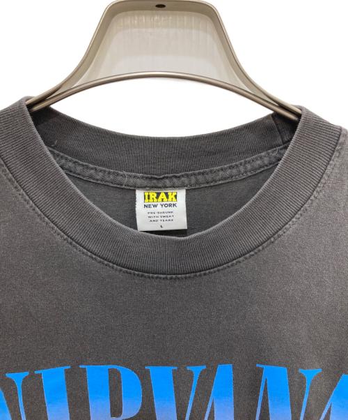 IRAK（アイラック）IRAK (アイラック) NIRVANAプリントTシャツ ブラック サイズ:Lの古着・服飾アイテム