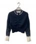 Mame Kurogouchi（マメクロゴウチ）の古着「Crane Pattern Jacquard Knitted Cardigan」｜ネイビー
