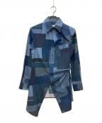 Vivienne Westwood manヴィヴィアン ウェストウッド マン）の古着「パッチワークロングシャツ」｜ネイビー