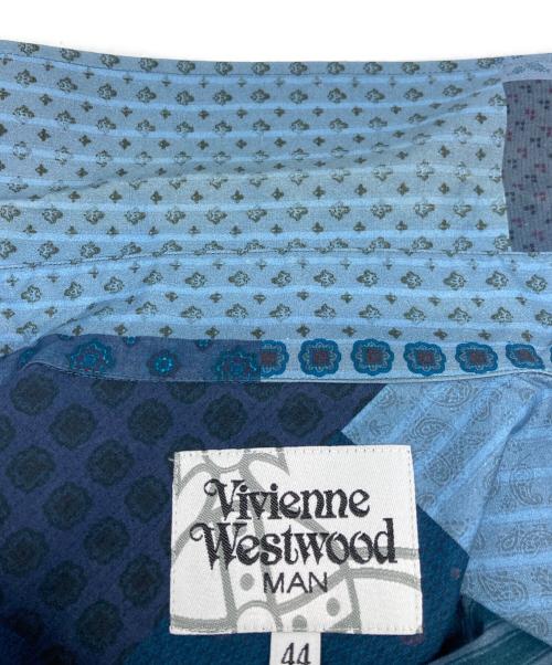 Vivienne Westwood man（ヴィヴィアン ウェストウッド マン）Vivienne Westwood man (ヴィヴィアン ウェストウッド マン) パッチワークロングシャツ ネイビー サイズ:44の古着・服飾アイテム