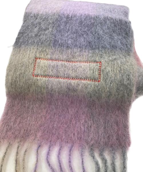 Acne studios（アクネ ストゥディオズ）Acne studios (アクネ ストゥディオズ) モヘヤチェックスカーフ マフラー ピンクの古着・服飾アイテム