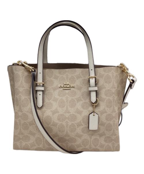 COACH（コーチ）COACH (コーチ) モリー トート バッグ 25 ベージュの古着・服飾アイテム