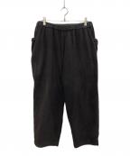 SUMARIシュマリ）の古着「FLEECE WIDE TAPERED PANTS」｜ブラック