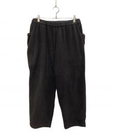 SUMARI（シュマリ）の古着「FLEECE WIDE TAPERED PANTS」｜ブラック
