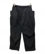SUMARIシュマリ）の古着「NYLON WIDE TAPERED EASY PANTS」｜ブラック