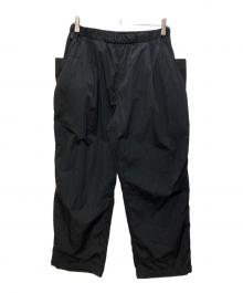 SUMARI（シュマリ）の古着「NYLON WIDE TAPERED EASY PANTS」｜ブラック