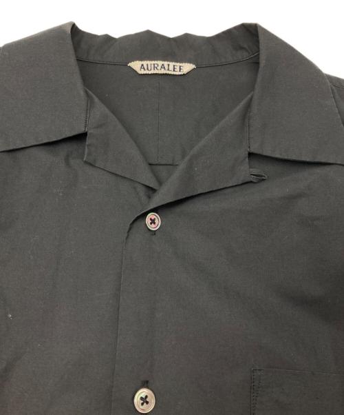 AURALEE（オーラリー）AURALEE (オーラリー) SELVEDGE WEATHER CLOTH HALF SLEEVED SHIRTS ブラック サイズ:3の古着・服飾アイテム