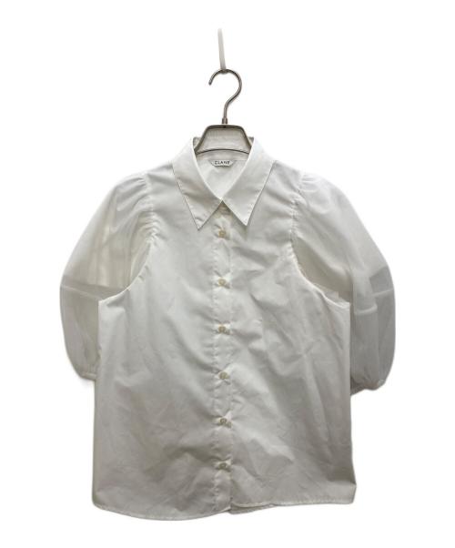 CLANE（クラネ）CLANE (クラネ) TULLE LAYERED SLEEVE SHIRTS ホワイト サイズ:1の古着・服飾アイテム