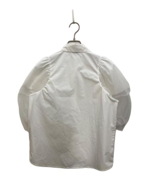 CLANE（クラネ）CLANE (クラネ) TULLE LAYERED SLEEVE SHIRTS ホワイト サイズ:1の古着・服飾アイテム