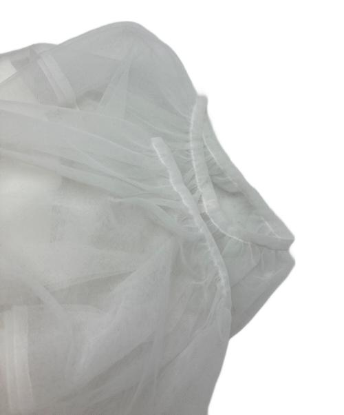 CLANE（クラネ）CLANE (クラネ) TULLE LAYERED SLEEVE SHIRTS ホワイト サイズ:1の古着・服飾アイテム