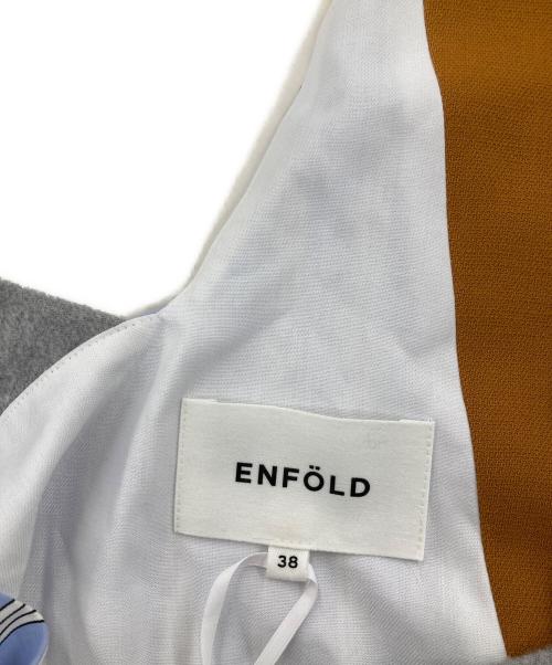 ENFOLD（エンフォルド）ENFOLD (エンフォルド) アシンメトリー切替ブラウス マルチカラー サイズ:38の古着・服飾アイテム
