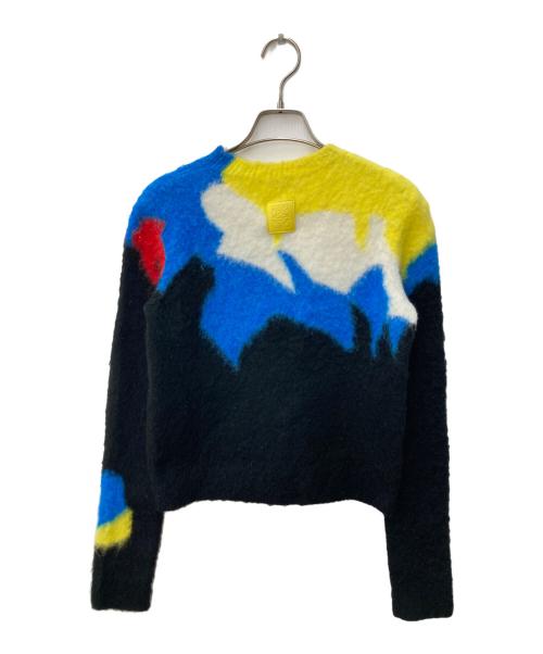 LOEWE（ロエベ）LOEWE (ロエベ) インターシャ アナグラムパッチ ニット マルチカラー サイズ:XSの古着・服飾アイテム