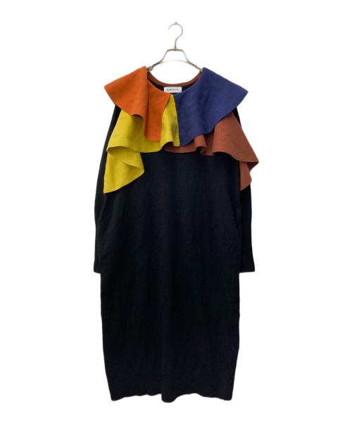 HeRIN.CYE（ヘリンドットサイ）HeRIN.CYE (ヘリンドットサイ) Ruffle knit op　ニットワンピース マルチカラー サイズ:Freeの古着・服飾アイテム
