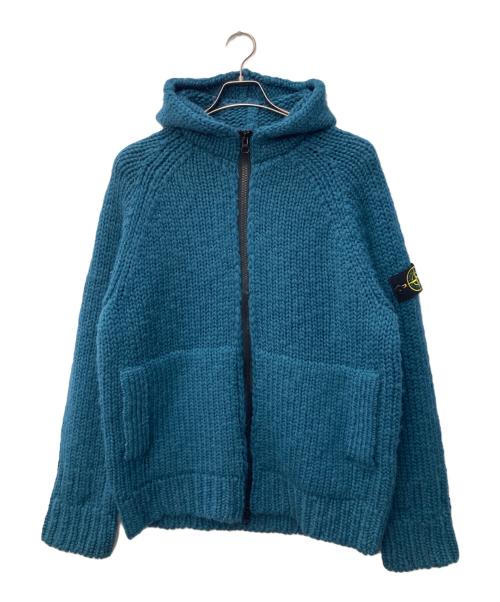 STONE ISLAND（ストーンアイランド）STONE ISLAND (ストーンアイランド) Hooded Knit Zip ブルー サイズ:XLの古着・服飾アイテム