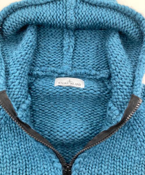 STONE ISLAND（ストーンアイランド）STONE ISLAND (ストーンアイランド) Hooded Knit Zip ブルー サイズ:XLの古着・服飾アイテム