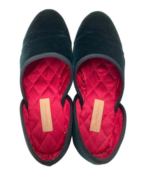 HENDER SCHEME（エンダースキーマ）HENDER SCHEME (エンダースキーマ) velvet kate シューズ グリーン サイズ:2の古着・服飾アイテム