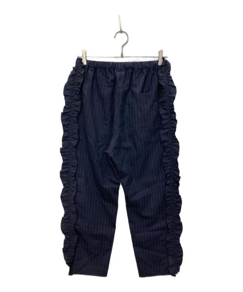 rhodo lirion（ロドリリオン）rhodo lirion (ロドリリオン) Frill Side Stripe Pant ネイビーの古着・服飾アイテム