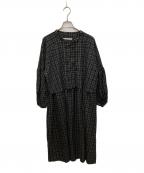 F/CE.エフシーイー）の古着「チェックワンピース」｜ブラック
