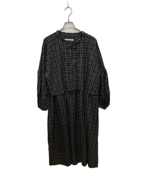 F/CE.（エフシーイー）F/CE. (エフシーイー) チェックワンピース ブラック サイズ:FREEの古着・服飾アイテム