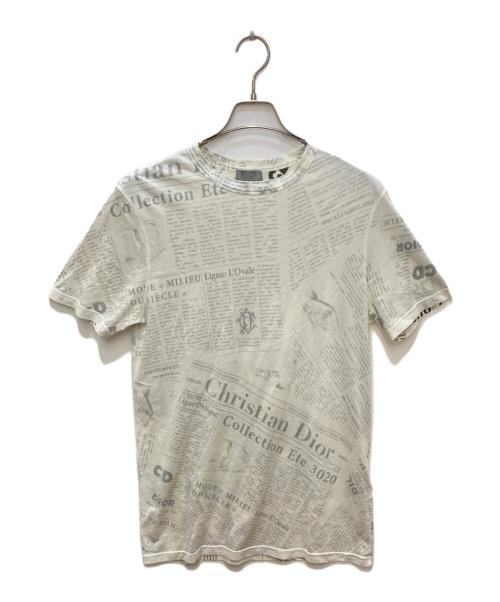 Dior（ディオール）Dior (ディオール) ニュースペーパーTシャツ グレー サイズ:XSの古着・服飾アイテム