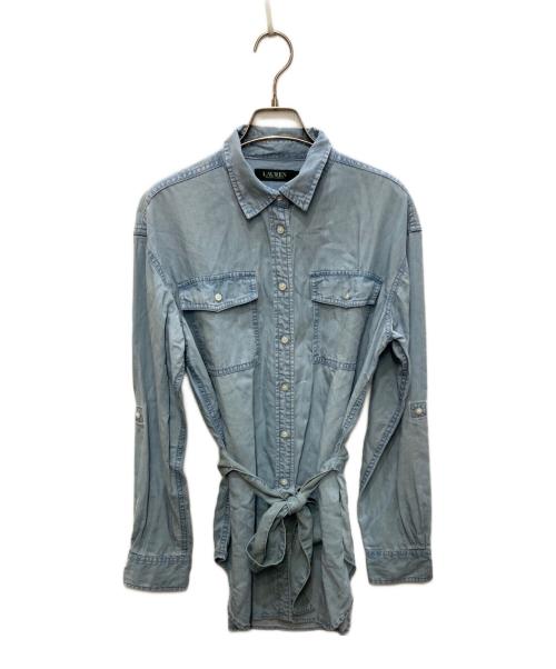 LAUREN RALPH LAUREN（ローレン ラルフ ローレン）LAUREN RALPH LAUREN (ローレン ラルフ ローレン) シャンブレーシャツ ブルー サイズ:Ｍの古着・服飾アイテム