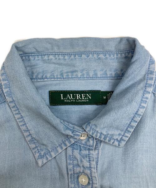 LAUREN RALPH LAUREN（ローレン ラルフ ローレン）LAUREN RALPH LAUREN (ローレン ラルフ ローレン) シャンブレーシャツ ブルー サイズ:Ｍの古着・服飾アイテム