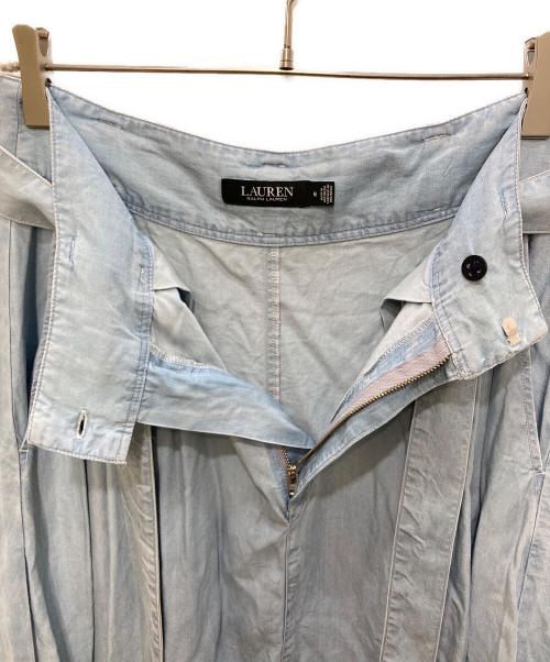 LAUREN RALPH LAUREN（ローレン ラルフ ローレン）LAUREN RALPH LAUREN (ローレン ラルフ ローレン) シャンブレースカート ブルー サイズ:６の古着・服飾アイテム