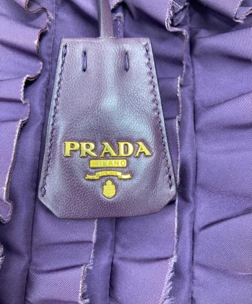 PRADA（プラダ）PRADA (プラダ) フリルハンドバッグ パープル サイズ:-の古着・服飾アイテム