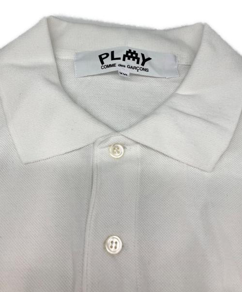 PLAY COMME des GARCONS（プレイコムデギャルソン）PLAY COMME des GARCONS (プレイコムデギャルソン) ポロシャツ ホワイト サイズ:XXLの古着・服飾アイテム