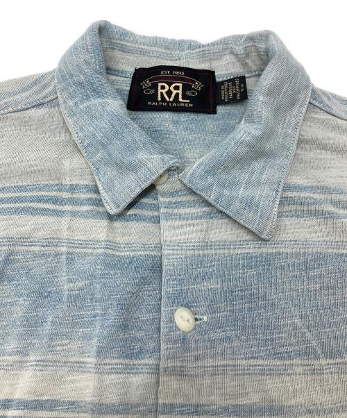 RRL（ダブルアールエル）RRL (ダブルアールエル) 半袖ボーダーシャツ ブルー サイズ:Sの古着・服飾アイテム
