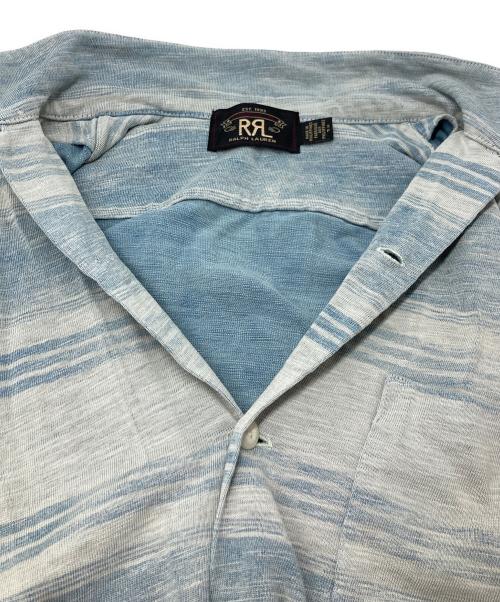 RRL（ダブルアールエル）RRL (ダブルアールエル) 半袖ボーダーシャツ ブルー サイズ:Sの古着・服飾アイテム