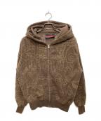 PLEASURESプレジャーズ）の古着「SIGNAL ZIP UP HOODIE」｜ブラウン