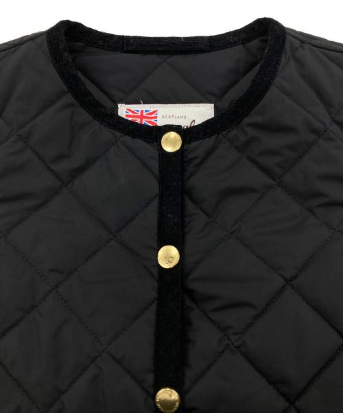 Traditional Weatherwear（トラディショナルウェザーウェア）Traditional Weatherwear (トラディショナルウェザーウェア) ノーカラーキルティングジャケット ブラック サイズ:34の古着・服飾アイテム