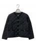 Traditional Weatherwear（トラディショナルウェザーウェア）の古着「ノーカラーキルティングジャケット」｜ブラック