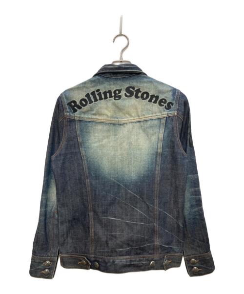 JACKROSE VINTAGE（ジャックローズヴィンテージ）JACKROSE VINTAGE (ジャックローズヴィンテージ) THE ROLLING STONES (ザ ローリングストーンズ) オールドデザインデニムジャケット インディゴ サイズ:3の古着・服飾アイテム