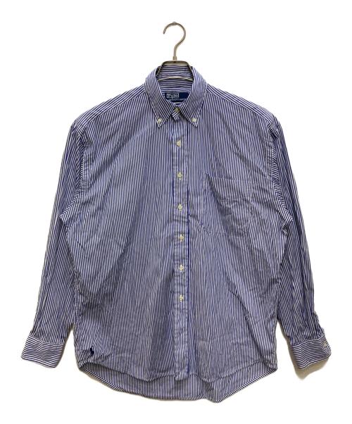 POLO RALPH LAUREN（ポロ・ラルフローレン）POLO RALPH LAUREN (ポロ・ラルフローレン) THE BIG SHIRT ストライプシャツ ホワイト×ブルー サイズ:Ｓの古着・服飾アイテム