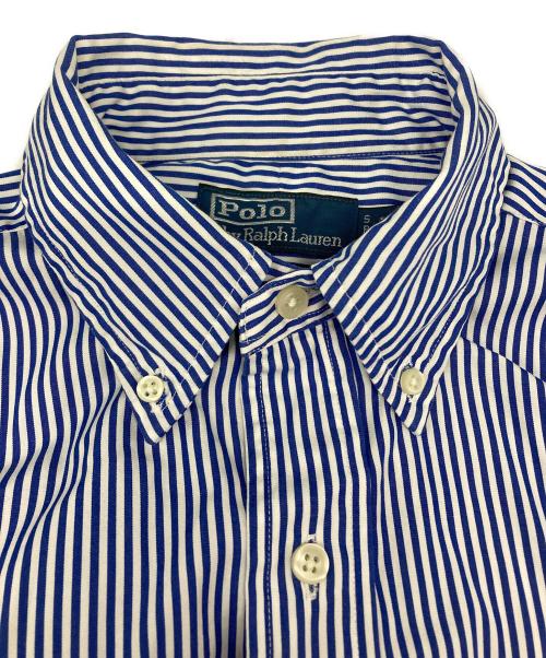 POLO RALPH LAUREN（ポロ・ラルフローレン）POLO RALPH LAUREN (ポロ・ラルフローレン) THE BIG SHIRT ストライプシャツ ホワイト×ブルー サイズ:Ｓの古着・服飾アイテム