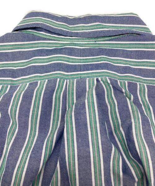 POLO RALPH LAUREN（ポロ・ラルフローレン）POLO RALPH LAUREN (ポロ・ラルフローレン) CLASSIC FIT ストライプシャツ ブルー×グリーン サイズ:Lの古着・服飾アイテム
